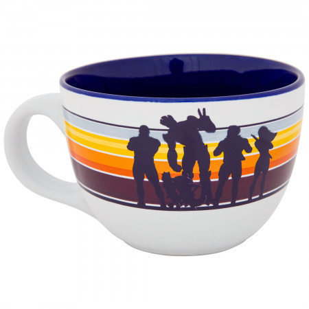 Guardians of The Galaxy Silhouette and Stripes 24oz Ceramic Soup Mug